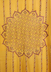 Pashmina Kashmiri Jaaldar Scarf D#36 - Mustard