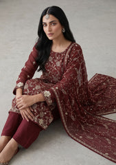 Formals - Riwaj - Fancy Bamber Chiffon - 2 Pcs Suit - CBD#04 - Maroon
