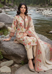 Winter - Riwaj - Printed Marina - 3 Pcs - Wool Shawl 25 - D#36