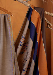 Pashmina Ari Work Shawl D#07 - Brown 2