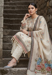 Winter - Riwaj - Printed Marina - 3 Pcs - Wool Shawl 25 - D#33