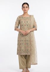 Formals - Riwaj - Fancy Net - 2 Pcs Suit - CND#2783 - Light Mehndi