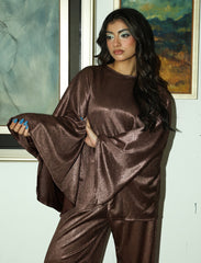 Pret - Moven - Moonlight Draped Co-ord Set - Brown