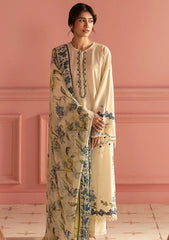 Lawn - Cross Stitch - Unstitched Premium 25 - BLUE ALLURE