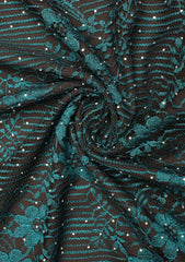 French Resham Chantilly Lace With Stone Work - ASPL#89