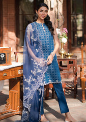 Lawn Collection - Cross Stitch - Eid Lawn - CEL24#05 - ANTIQUE ROYAL