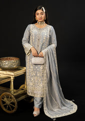 Formals - Zainab Fazlani - Soiree Chiffon 25 - Moonlit Grace