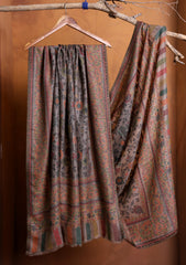 Pashmina Jamawar Shawl D#13 - Brown