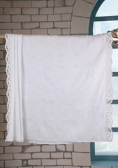 Embroidered Lawn Summer Shawl D#65 - White 3