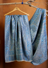 Pashmina Zari Jamawar Shawl D#22 - L Ferozi