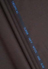 Reda Solid Tropical 130's Wool Fabric - Ch Brown