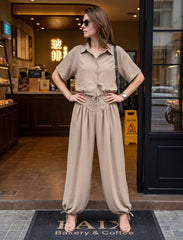 Pret - Moven - Button Up And Gathered Set - Skin