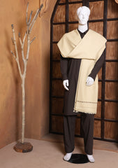 Men Shawls - Wool Shawls - D#08 - Cream