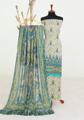 Winter - Riwaj - Printed Pashmina - 3 Pcs Suit - D#11 - L Green