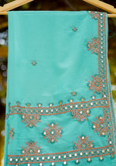 Swiss Lawn Emb Shawl D - 01 - S Green
