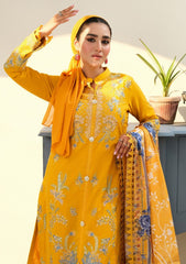Lawn Collection - Eshaal Mishkaat - Zaib un Nisa - D#1A - Sunflower