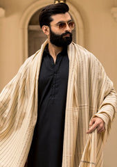 Men Shawls - Wool Shawls - D#232 - Cream