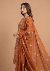 Winter - Rubaaiyat - Pashmina Embroidered 26 - D#05 - Rust