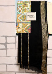 Jacquard Lawn Summer Shawl D#20 - Black