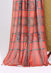 Winter - Riwaj - Pashmina Embroidered Suit - Wool Shawl - D#02 - M Brown