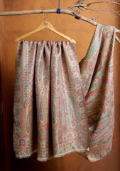 Pashmina Zari Jamawar Shawl D#216 - Off White