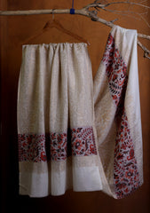 Pashmina Zari Jamawar Shawl D#06 - Off White 2