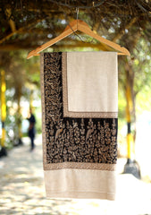 Pashmina Kaani Zari Shawl D - 22 - Skin
