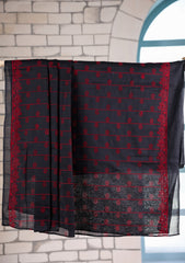 Embroidered Lawn Summer Shawl D#51 - Black