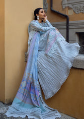 Lawn - Ansab Jahangir - Zoha - Luxury 25 - AJ-LL-25-11 - Petal Blue