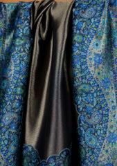 Pashmina Zari Jamawar Shawl D#10 - Blue