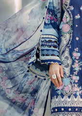 Lawn - Elaf Premium - Signature - Embroidered - ETS#6A - LONDON BLUES