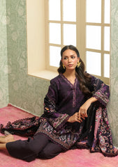 Winter - Sahar - Khaddar/Winter - Unstitched 25 - AW2-25-22 - Plum Noir