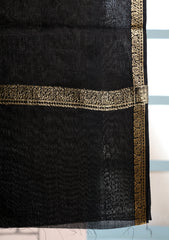 Jacquard Lawn Summer Shawl D#13 - Black