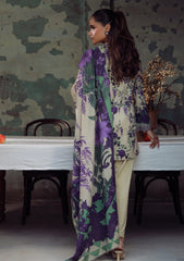 Winter - Sahar - Elara - Fall Printed - 3 Pcs - AW1-25-07 - Ivory Wisteria