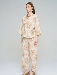 Pret - Moven - Shirt with Floral Embroidery and Sequin Details - Skin