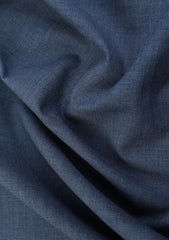 Elite Men Italy Albini Cotton Fabric - D Blue
