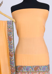 Winter - Riwaj - Pashmina Jamawar Suit - Patch Work - D#26 - Peach