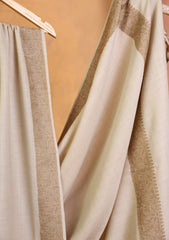Pashmina Embroidered Border Shawl D#261 - Skin