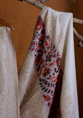 Pashmina Zari Jamawar Shawl D#06 - Off White 2