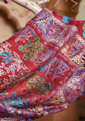 Pashmina Jamawar Ari Work Scarf D#01 - Maroon