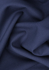 Scabal Crossover Super Fine Merino 260 Gr Wool Suiting - Dark Blue