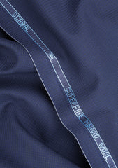 Scabal Crossover Super Fine Merino 260 Gr Wool Suiting - Dark Blue