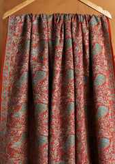 Pashmina Embroidered Jaaldar Shawl D#27 - Rust
