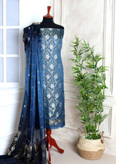 Formals - Fancy Closet - 2 pcs Suit - Satin Silk Jamawar D#06 N Blue