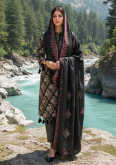 Winter - Riwaj - Printed Marina - 3 Pcs - Wool Shawl 25 - D#39