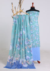 Lawn - Rubaaiyat - Digital Printed 26 - 2 By 2 - D#15 - LS Green