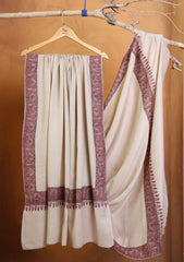 Pashmina Kashmiri Border Shawl D#165 - Skin
