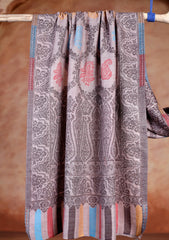 Pashmina Jamawar Scarf D#98 - M Grey