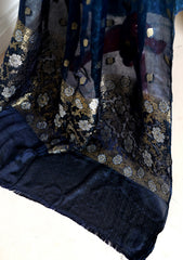 Formals - Fancy Closet - 2 pcs Suit - Satin Silk Jamawar D#06 N Blue