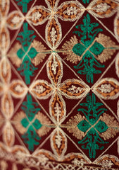 Ari Work Wool Shawl D - 1 - Maroon